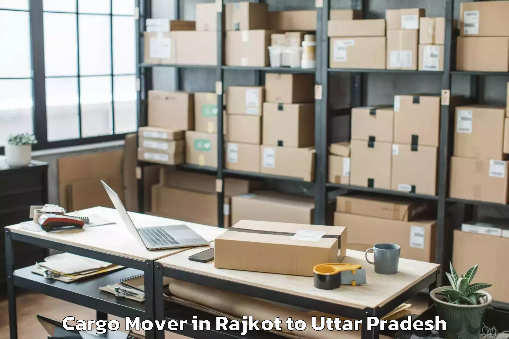 Book Rajkot to Sharda University Greater Noid Cargo Mover Online